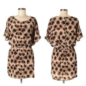 Leyendecker Animal Print 100% Silk Mini Dress Sz 6